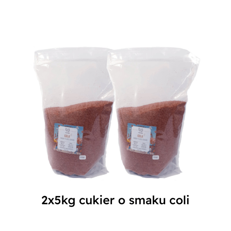 Cukier smakowy do waty cukrowej cola 10kg brązowy