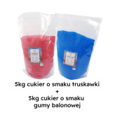 Gradacja 1.6mm zestaw czerwony i niebieski cukier do waty cukrowej po 5kg