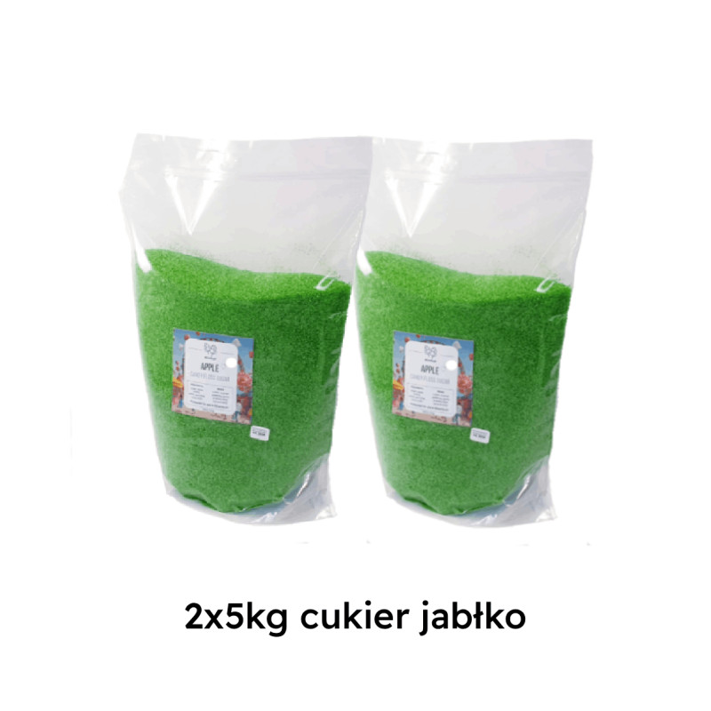 Gradacja 1.6mm cukier do waty cukrowej zielony 10kg jabłuszko