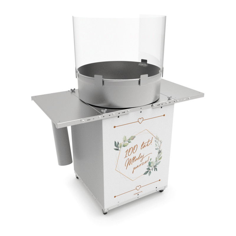 Weselna maszyna do waty cukrowej z szafką