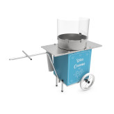 Urządzenie do waty cukrowej a'la przyczepka rowerowa retro niebieska