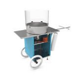 Urządzenie do waty cukrowej a'la przyczepka rowerowa retro niebieska