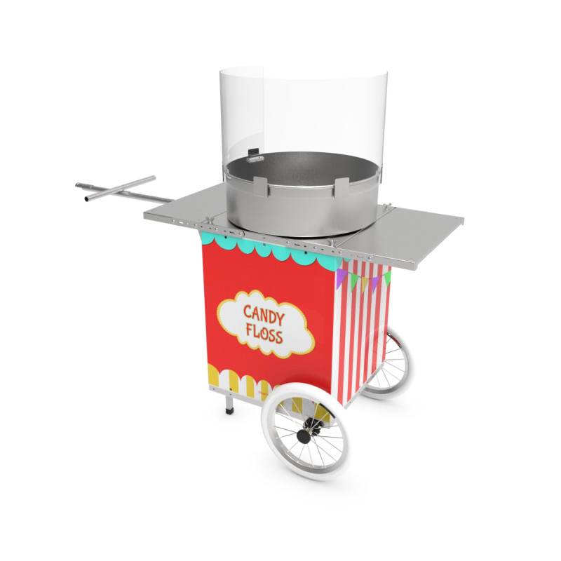 Podpinana do roweru maszyna do waty cukrowej park rozrywki