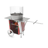 Podpinana do roweru maszyna do waty cukrowej park rozrywki