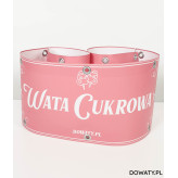 Różowy baner do maszyny do waty cukrowej wersja mała