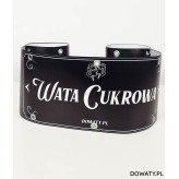 Mały baner dla maszyny do robienia waty cukrowej czarny