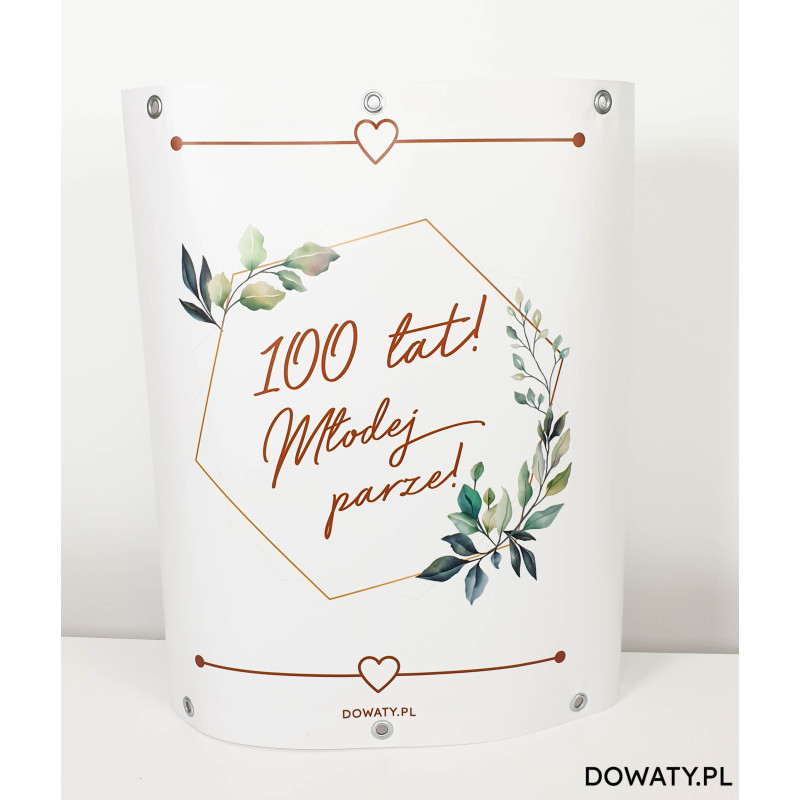 Weselny duży baner dla maszyny do waty cukrowej