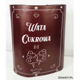Czerwony baner do urządzenia do waty cukrowej retro
