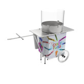 Szkolna maszyna do waty cukrowej w formie przyczepki rowerowej