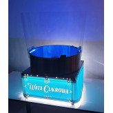 Maszyna do waty cukrowej nablatowa retro niebieska