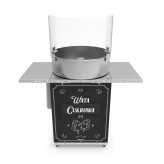 Elegancka, elektryczna maszyna do waty cukrowej z szafką czarna