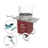 Elektryczne urządzenie do waty cukrowej przyczepka rowerowa czerwone