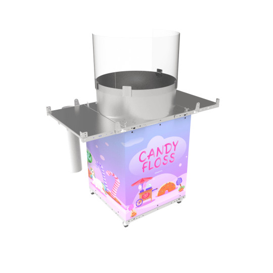 Fioletowa maszyna do waty cukrowej wzór z jednorożcem szafka