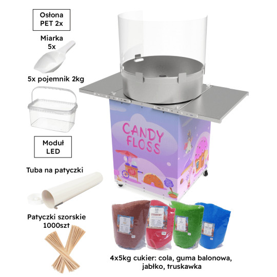 Zestaw startowy gazowa maszyna szafka jednorożce oraz akcesoria