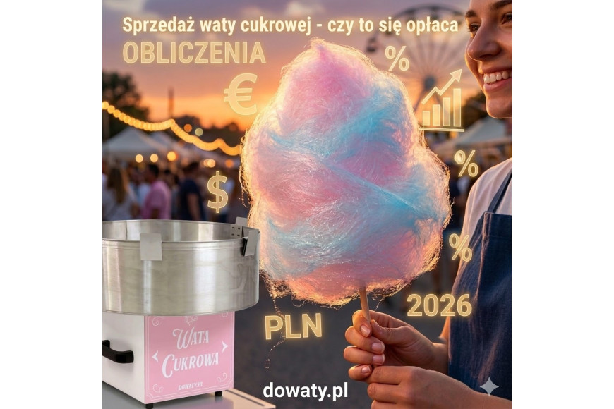 Sprzedaż waty cukrowej - czy to się opłaca? Obliczenia 2026